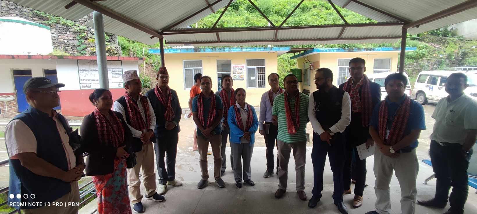 ५० शैयाको बुर्तिबाङ अस्पतालमा स्तरोन्नतिको सम्भाव्यता अध्ययनको लागि प्रदेश स्तरीय अध्ययन टोलि बुर्तिबाङ्गमा।