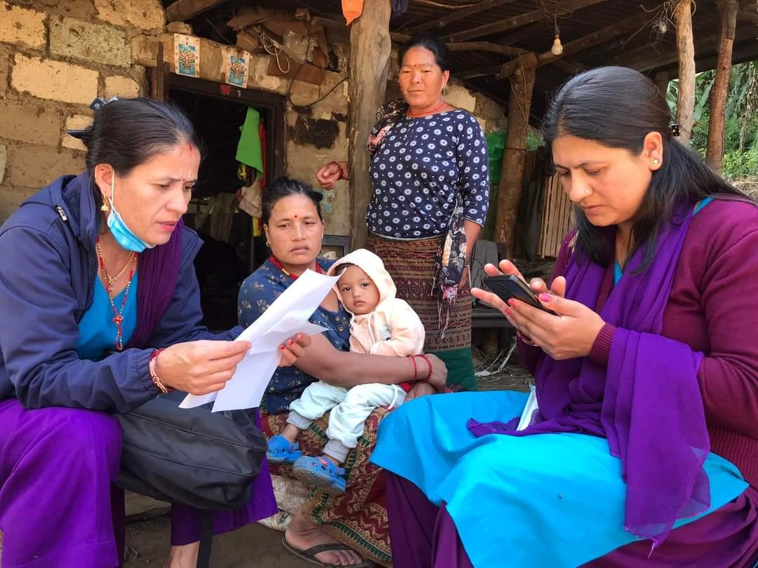 पारिवारिक स्वास्थ्य प्रोफाइल तयारीका लागि तथ्यांक संकलन भैरहेको छ। (फोटोहरु)