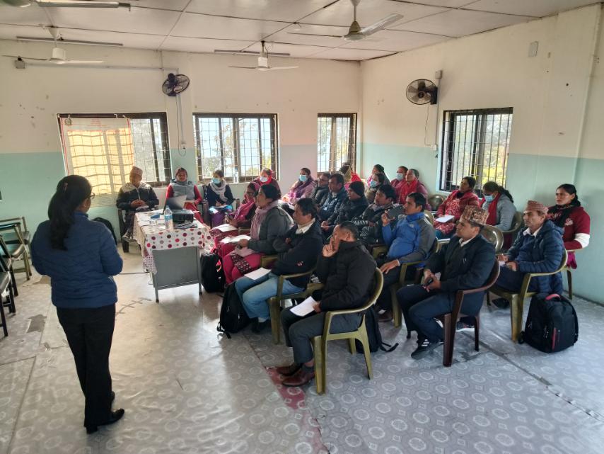 बिद्यालय स्वास्थ्य तथा पोषण कार्यक्रमको अभिमुखीकरण गोष्ठी संचालन।