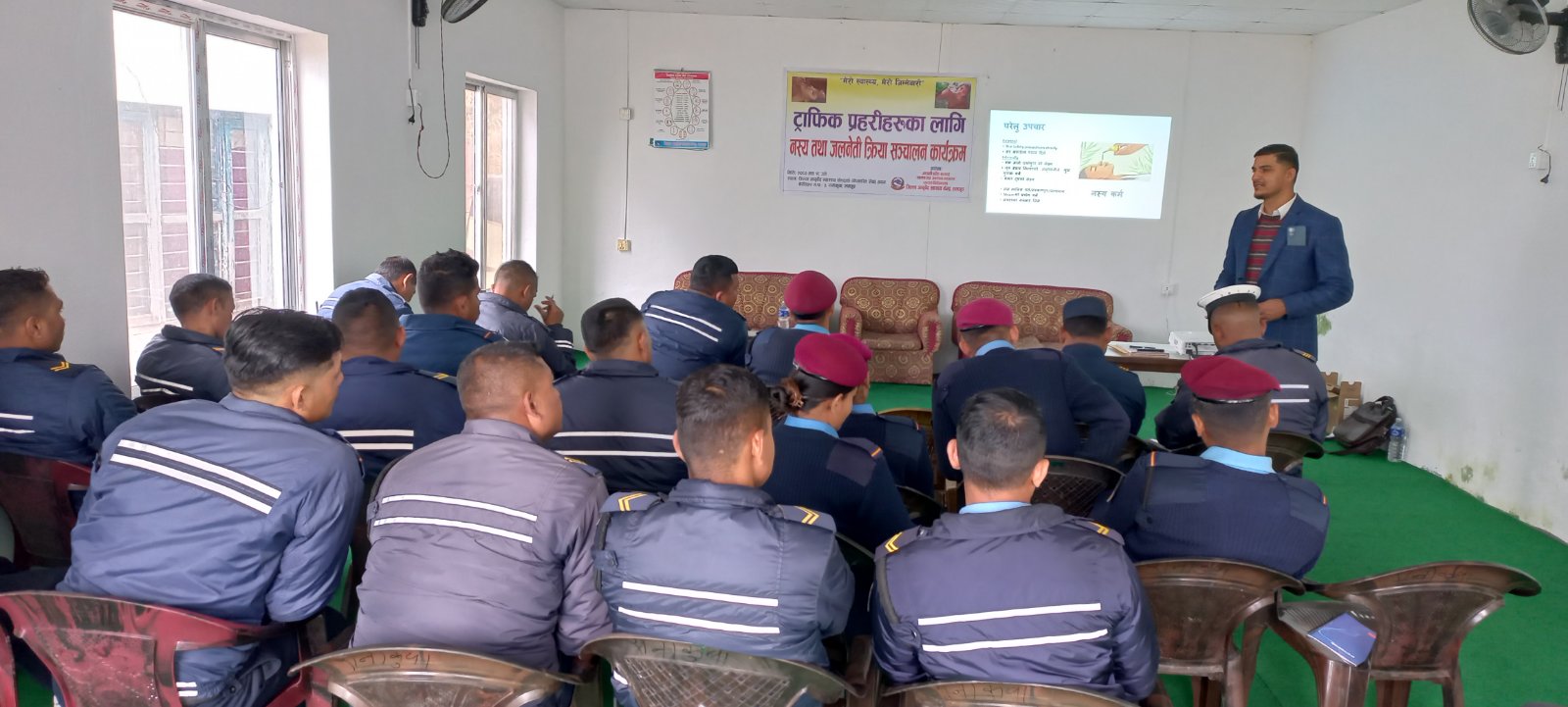 ट्राफिक प्रहरीहरुका लागि नश्य तथा जलनेती क्रिया कार्यक्रम सम्पन्न।