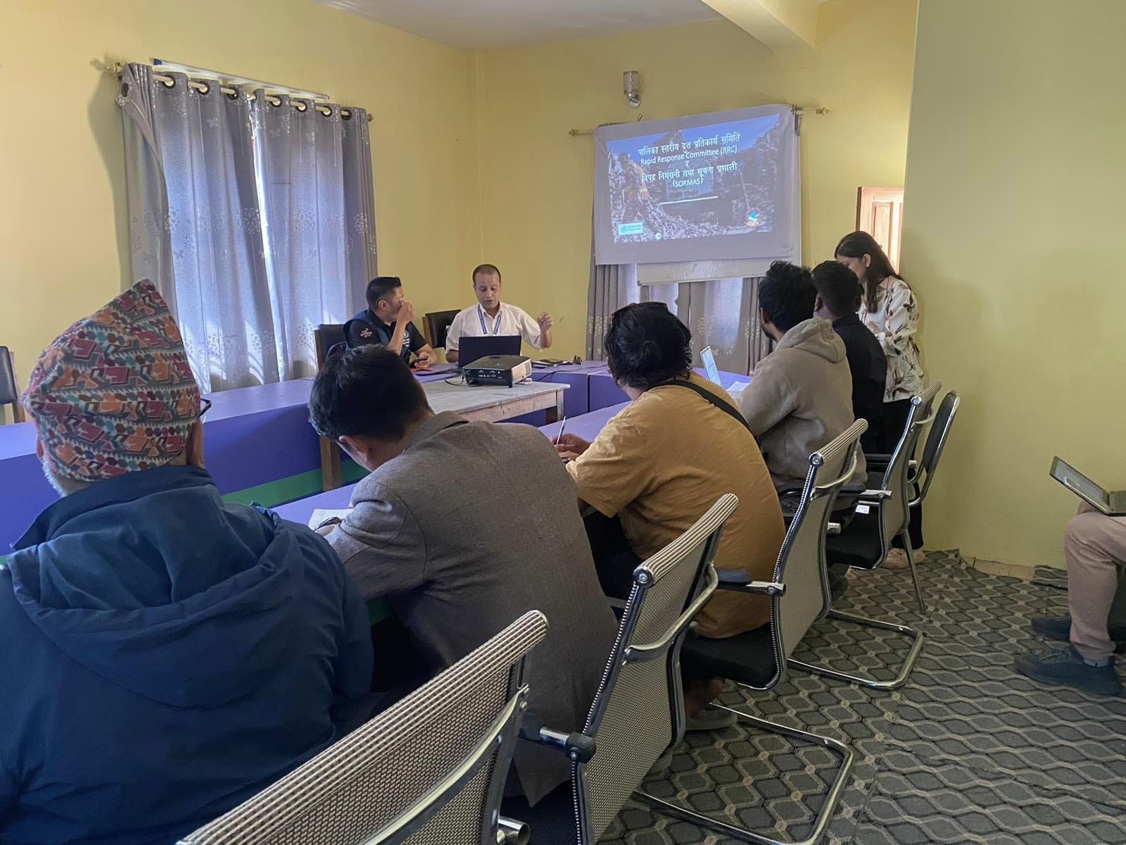 पालिका स्तरीय द्रुत प्रतिकार्य समिति (RRC) का लागि अभिमुखीकरण कार्यक्रम सम्पन्न।